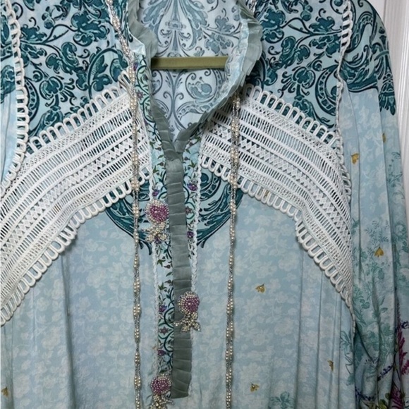 Pakistani designer Farah Talib Aziz luxe silk 2 pc in medium - Picture 7 of 8